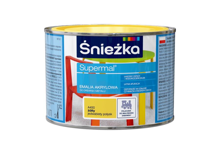 Farba emaliowo-akrylowa Supermal 0,4 L żółta ŚNIEŻKA