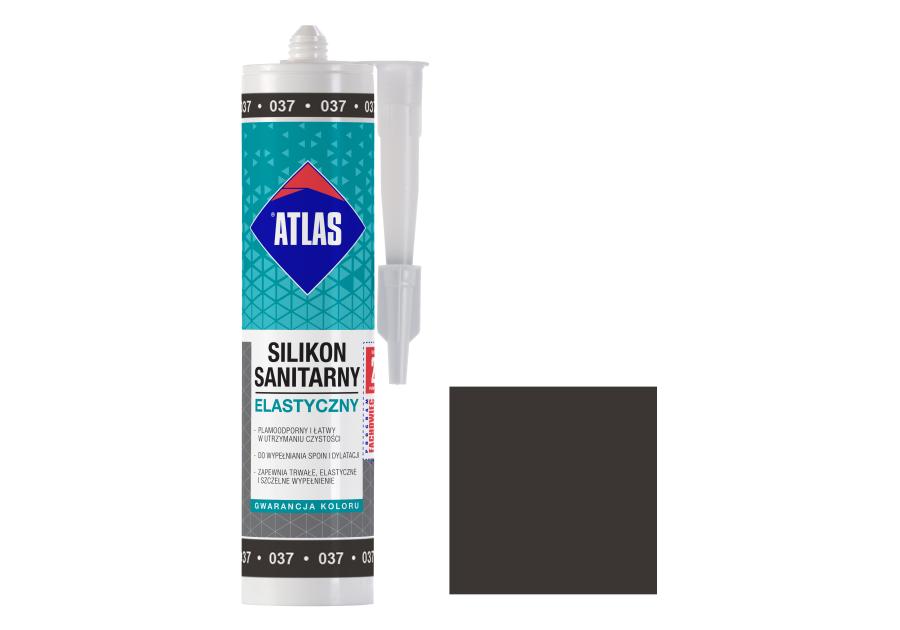 Silikon sanitarny elastyczny 037 grafitowy 280 ml ATLAS