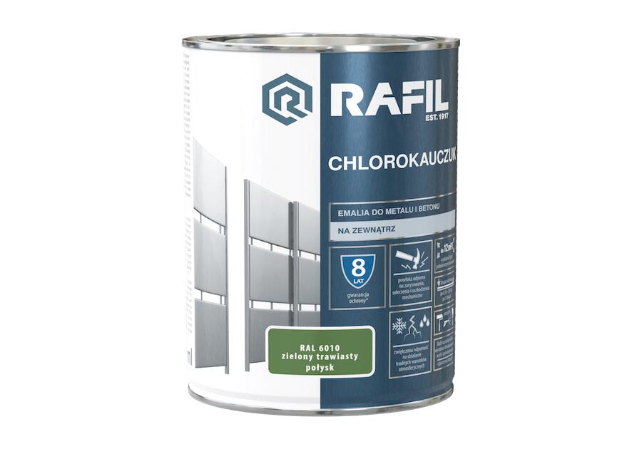 Emalia chlorokauczukowa zielony trawiasty RAL6010 0,9 L RAFIL