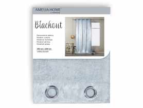 Zasłona Glamour Blackout VERAS srebrny 140x250 cm AMELIAHOME