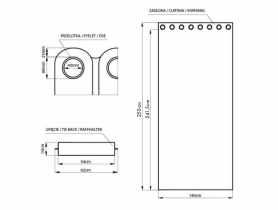 Zasłona Oxford Eyelets granatowy 140x250 cm AMELIAHOME