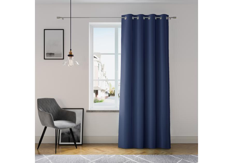 Zasłona Oxford Eyelets granatowy 140x250 cm AMELIAHOME