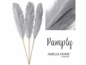 Zestaw sztucznych pampasów Pamply 3 szt. -110 cm szary AMELIAHOME