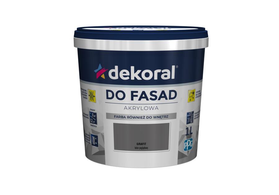 Farba fasadowa grafit 1 L Polinit DEKORAL