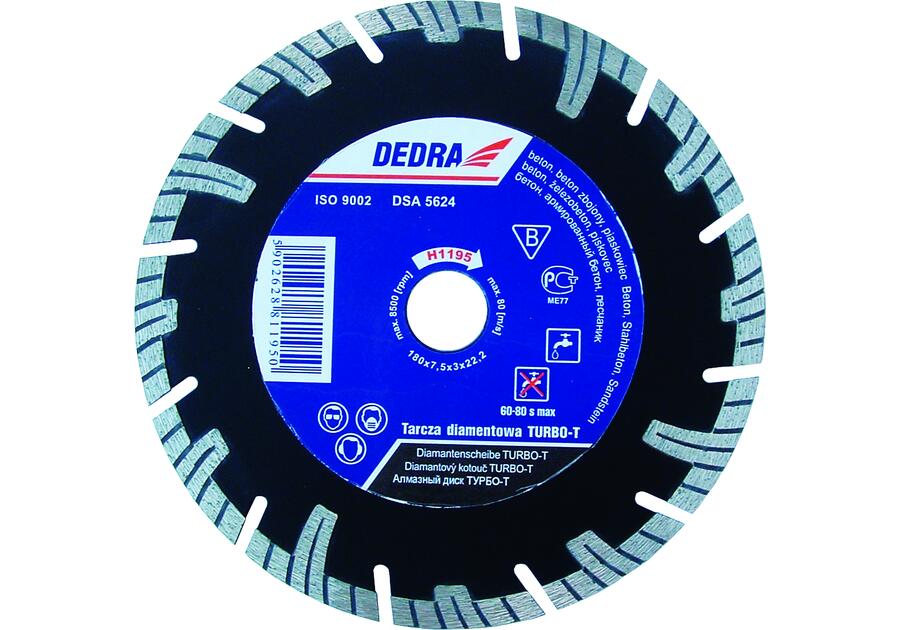 Tarcza do betonu Turbo-T 230x22,2 mm DEDRA