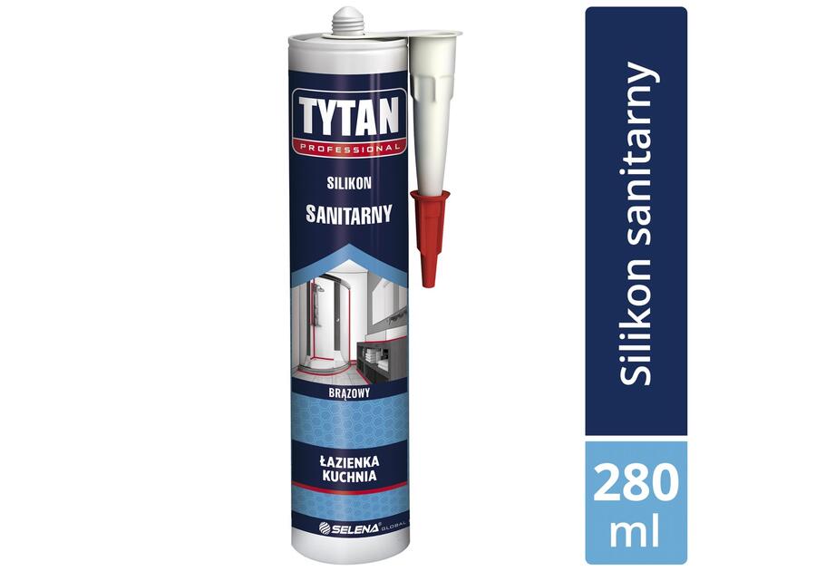 Silikon Sanitarny brązowy 280 ml TYTAN PROFESSIONAL