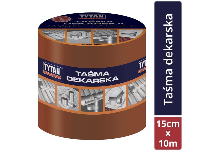 Taśma dekarska uszczelniająca wzmocniona koloru terakoty RS TAPE 15 cm x 10 m TYTAN PROFESSIONAL