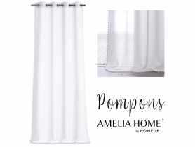 Firanka Pompons Eyelets 140x250 cm AMELIAHOME