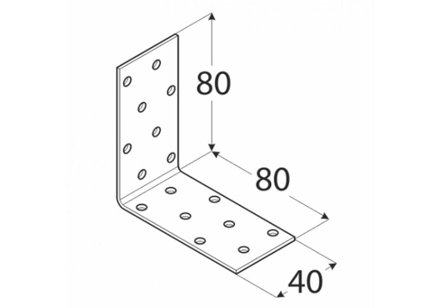 Kątownik montażowy 8x8x4 cm KM7 DMX