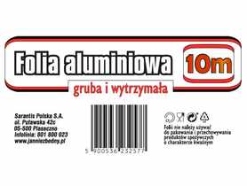 Folia aluminiowa 10 m JAN NIEZBĘDNY