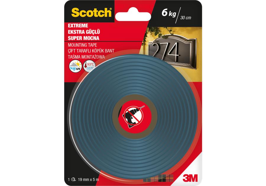 Taśma montażowa Super Mocna 19 mm x 5 m SCOTCH