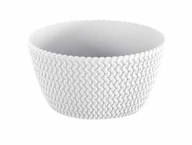 Doniczka misa Splofy biały 24 cm PROSPERPLAST