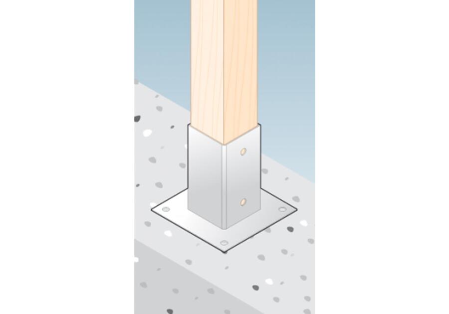 Podstawa słupa 7,1x15 cm z podstawą prostokątną PSP70 DMX