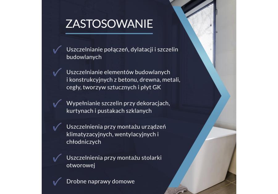 Silikon budowlany Neutralny czarny 280 ml TYTAN PROFESSIONAL