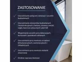 Silikon budowlany Neutralny czarny 280 ml TYTAN PROFESSIONAL