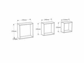 Półka modułowa kwadratowa FSS 100 dąb sonoma 270x240x210 mm VELANO