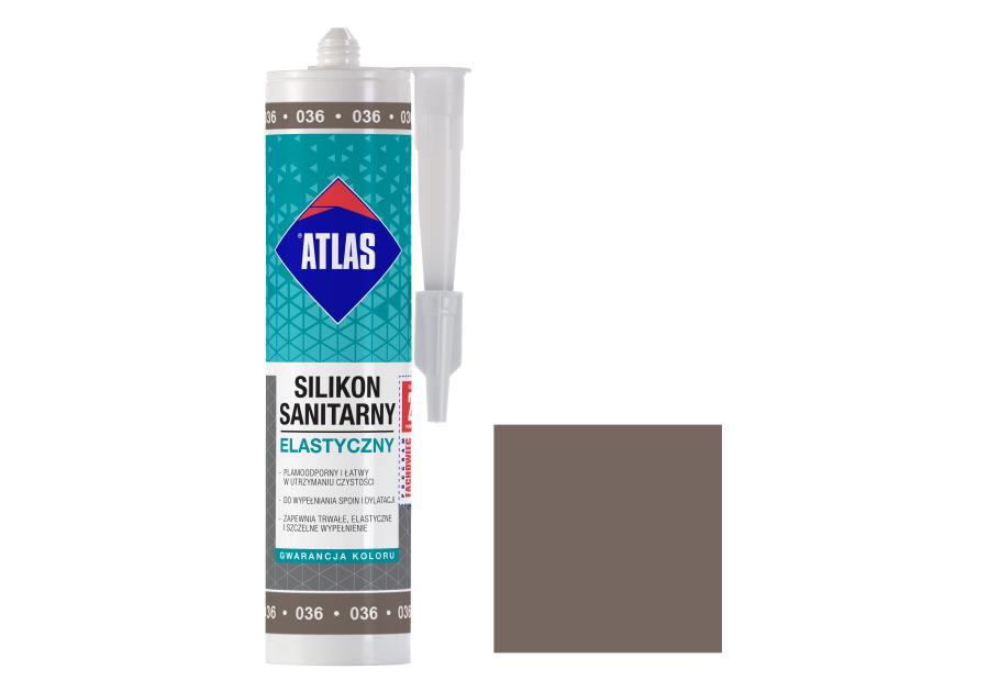 Silikon sanitarny elastyczny 036 ciemnoszary 280 ml ATLAS