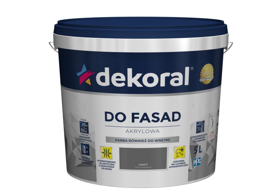 Farba fasadowa grafit 5 L Polinit DEKORAL