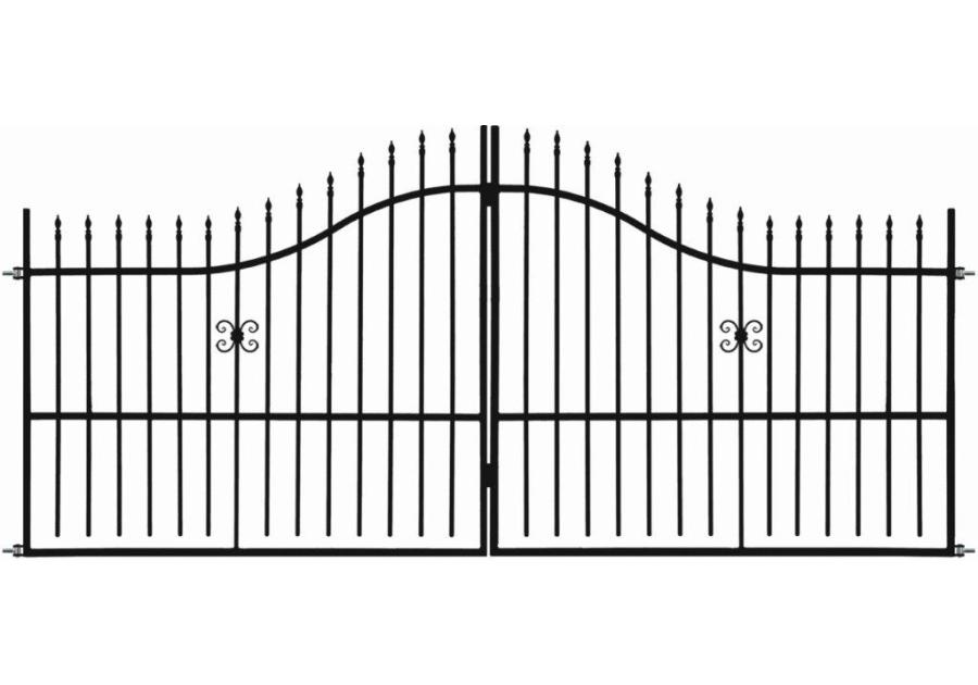 Brama dwuskrzydłowa Ewa Lux II 4x1,2-1,5 m stal ocynk+ral9005 POLBRAM