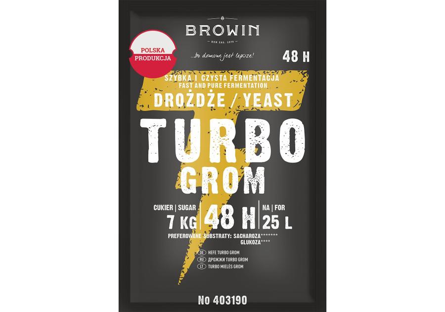 Drożdże gorzelnicze Turbo Grom 48 h - 150g BROWIN