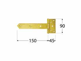 Zawias bramkowy 15x4,5x9 cm DMX