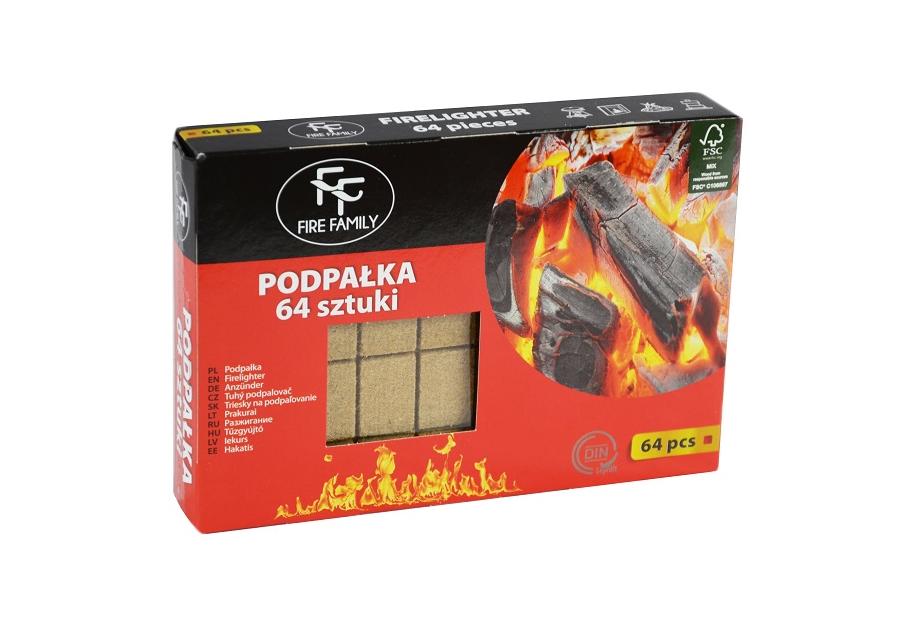 Podpałka 64 kostki FIRE FAMILY