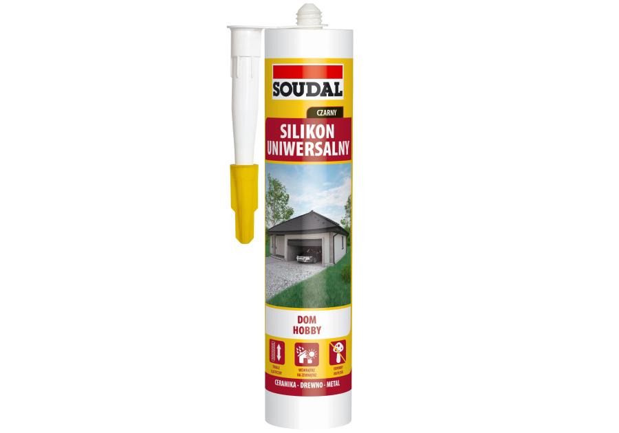 Silikon uniwersalny 280 ml czarny SOUDAL