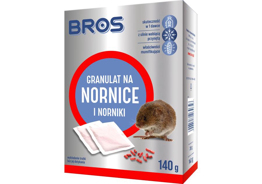 Granulat na gryzonie Nornit 140 g BROS