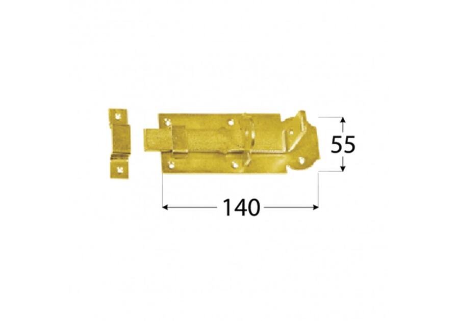 Zasuwka zamykana z ryglem prostym 14x,5,5 cm WZP140 DMX