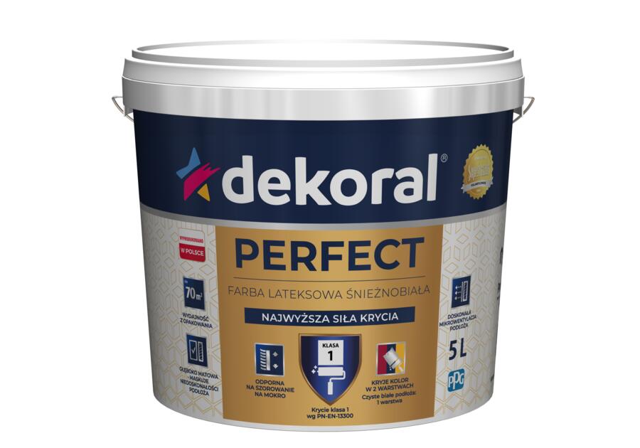 Farba lateksowa śnieżnobiała 5 L Perfect DEKORAL