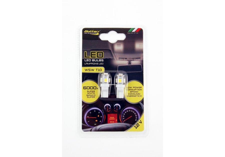 Żarówki LED 12V T10 W5W, 5SMD białe BOTTARI