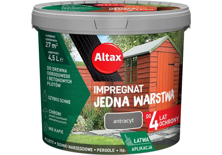 Impregnat Jedna Warstwa 4 lata 4,5 L antracyt ALTAX