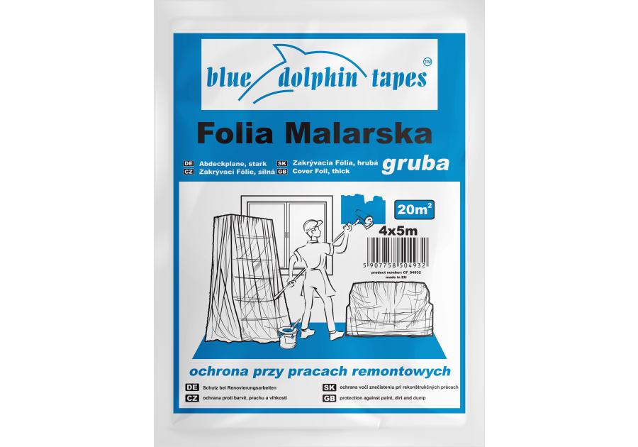 Folia malarska gruba 4 x 5 m BLUEDOLPHIN