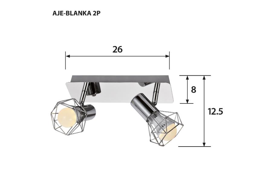 Listwa aje-blanka 2p e14 2x40w ACTION