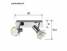 Listwa aje-blanka 2p e14 2x40w ACTION