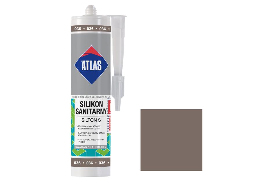 Silikon sanitarny Silton S ciemnoszary 280 ml ATLAS