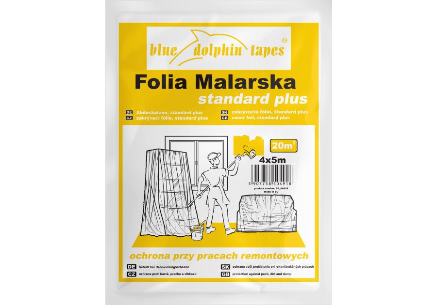 Folia malarska 4 m x 5 m BLUEDOLPHIN