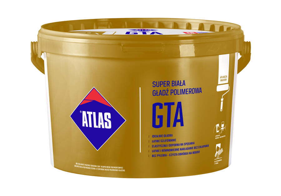 Gładź polimerowa Super biała 18 kg GTA ATLAS