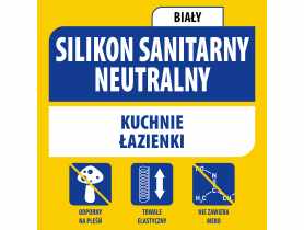 Silikon sanitarny neutralny 280 ml biały SOUDAL