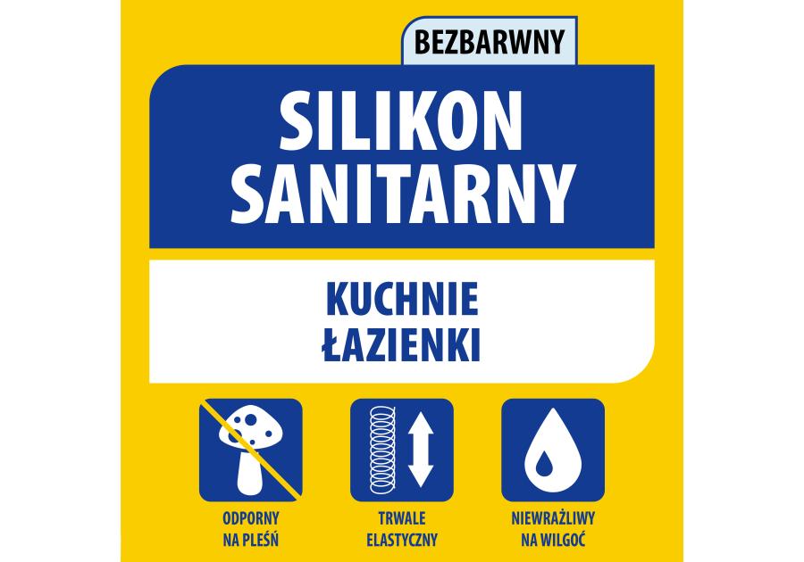 Silikon sanitarny 280 ml bezbarwny SOUDAL