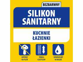 Silikon sanitarny 280 ml bezbarwny SOUDAL