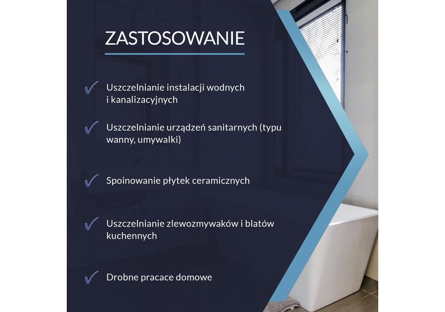 Silikon sanitarny biały 300 ml PSB