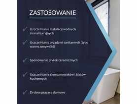 Silikon sanitarny biały 300 ml PSB