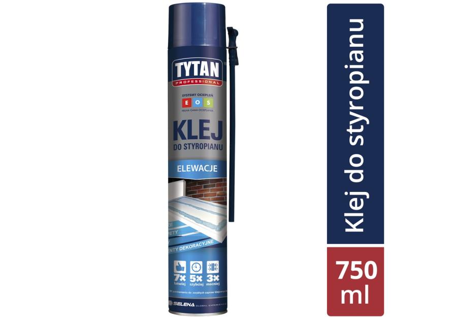 Klej do styropianu w wersji wężykowej niebieski Eos 750 ml TYTAN PROFESSIONAL