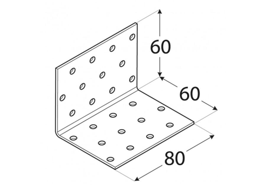 Kątownik montażowy 6x6x8 cm KM5 DMX