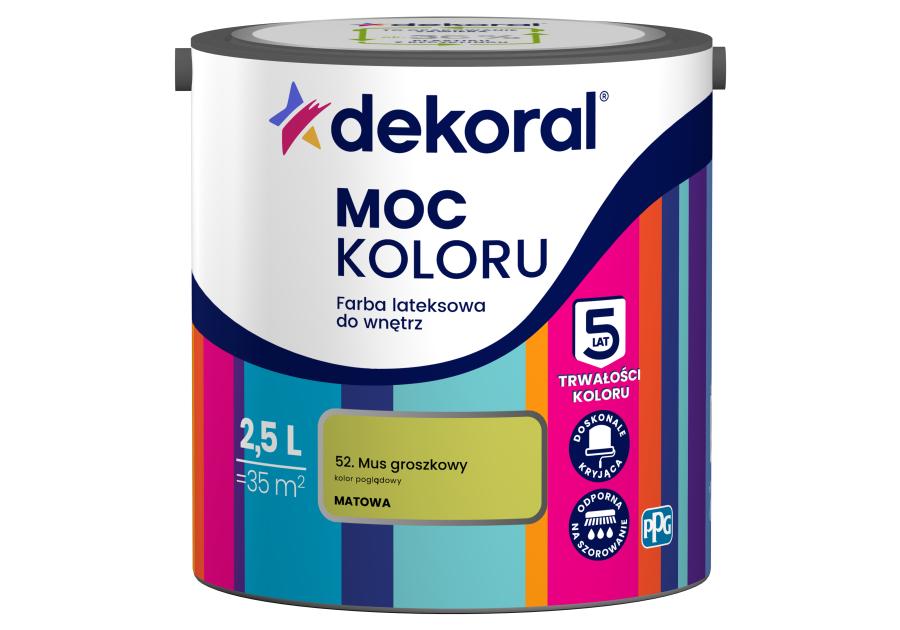 Farba lateksowa Moc Koloru mus groszkowy 2,5 L DEKORAL