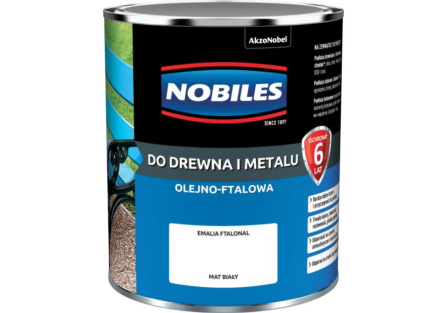 Emalia ftalowa mat biały Ftalonal 0,7 L NOBILES