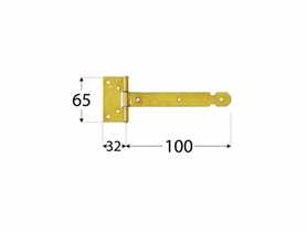 Zawias bramkowy lekki przetłoczony 150x25x1,5 mm ZBL 100 DMX