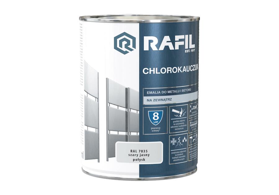 Emalia chlorokauczukowa szary jasny RAL7035 0,9 L RAFIL