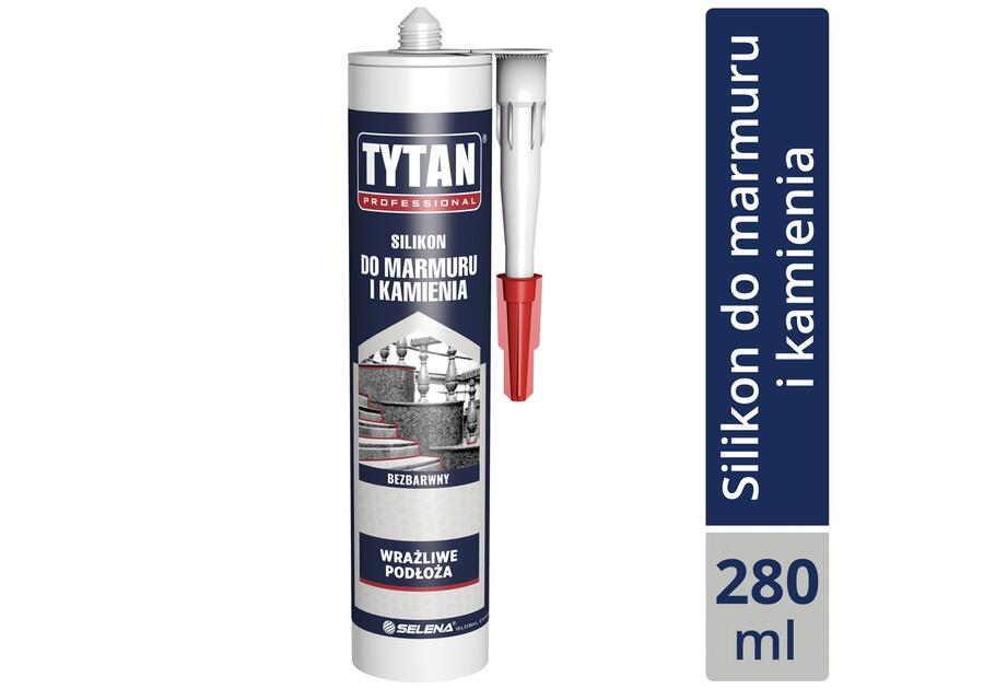 Silikon do marmuru i kamienia bezbarwny 280 ml TYTAN PROFESSIONAL